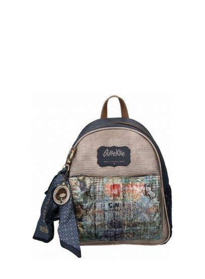 Plecak ANEKKE Couture Blue Synthetic Backpack 29885-25