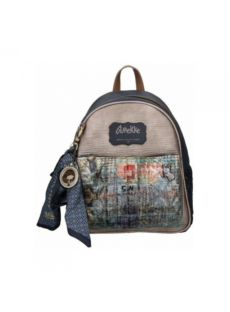 Plecak ANEKKE Couture Blue Synthetic Backpack 29885-25