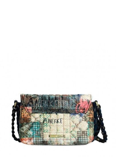 Listonoszka ANEKKE Couture Blue Textile Shoulder Bag 29883-22