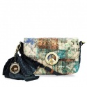 Listonoszka ANEKKE Couture Blue Textile Shoulder Bag 29883-22
