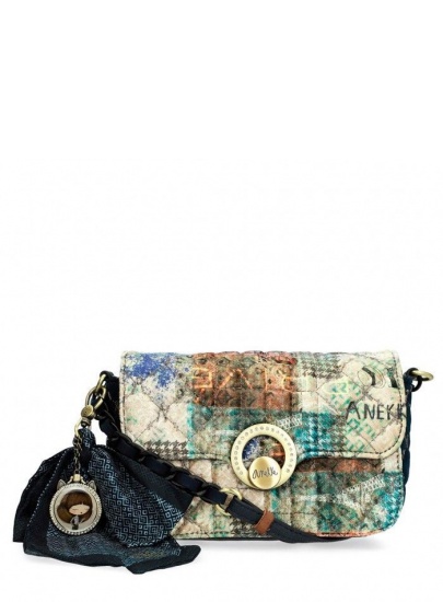 Listonoszka ANEKKE Couture Blue Textile Shoulder Bag 29883-22