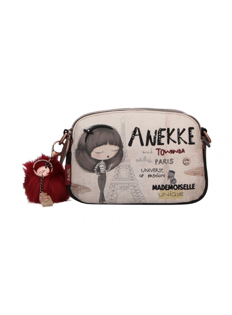 Listonoszka ANEKKE Couture Beige Synthetic Shoulder Bag 29882-63