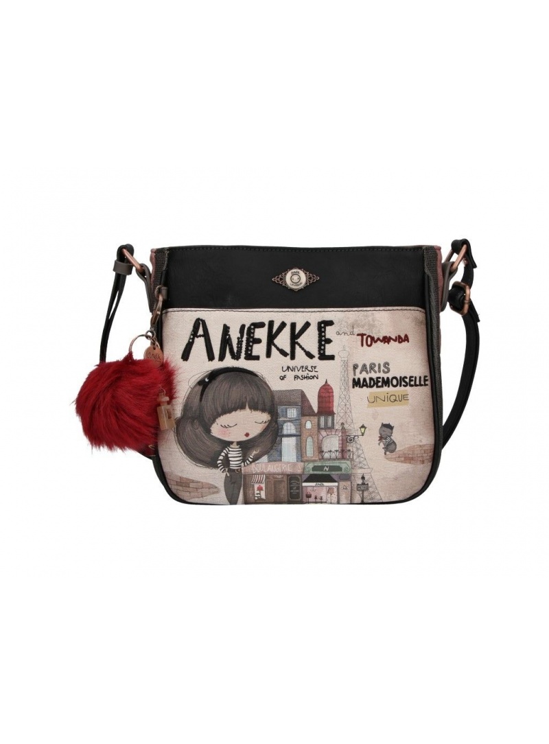 Listonoszka ANEKKE Couture Beige Synthetic Shoulder Bag 29882-12