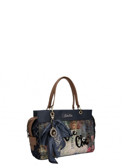 Torebka ANEKKE Couture Blue Textile 2 Handles Bag 29881-70