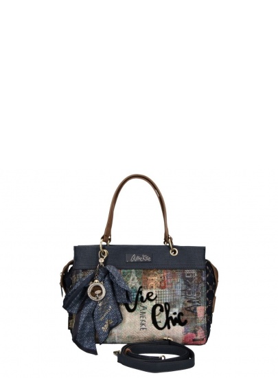 Torebka ANEKKE Couture Blue Textile 2 Handles Bag 29881-70
