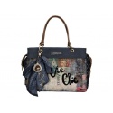Torebka ANEKKE Couture Blue Textile 2 Handles Bag 29881-70