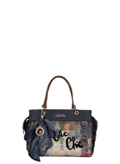 Torebka ANEKKE Couture Blue Textile 2 Handles Bag 29881-70
