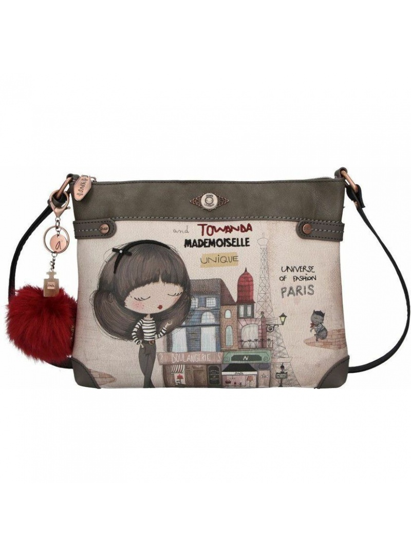 Listonoszka Damska ANEKKE Beige Synthetic Shoulder Bag 29887-01 Listonoszka Damska ANEKKE Beige Synthetic Shoulder Bag 29887-01