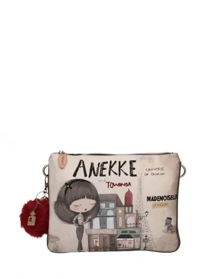 Listonoszka ANEKKE Couture Beige Textile Shoulder Bag 29882-59
