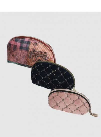 Zestaw Kosmetyczek ANEKKE Couture Beig Textile Toiletry Bags-3 Sizes