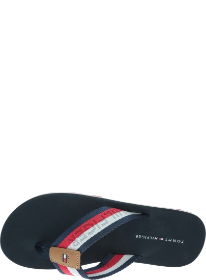 Granatowe Japonki TOMMY HILFIGER Corporate Webbing Beach Sandal FM0FM02266