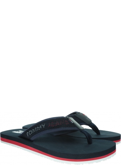 Granatowe Japonki TOMMY HILFIGER Tommy Jeans Tech Mesh Sandal EM0EM00300