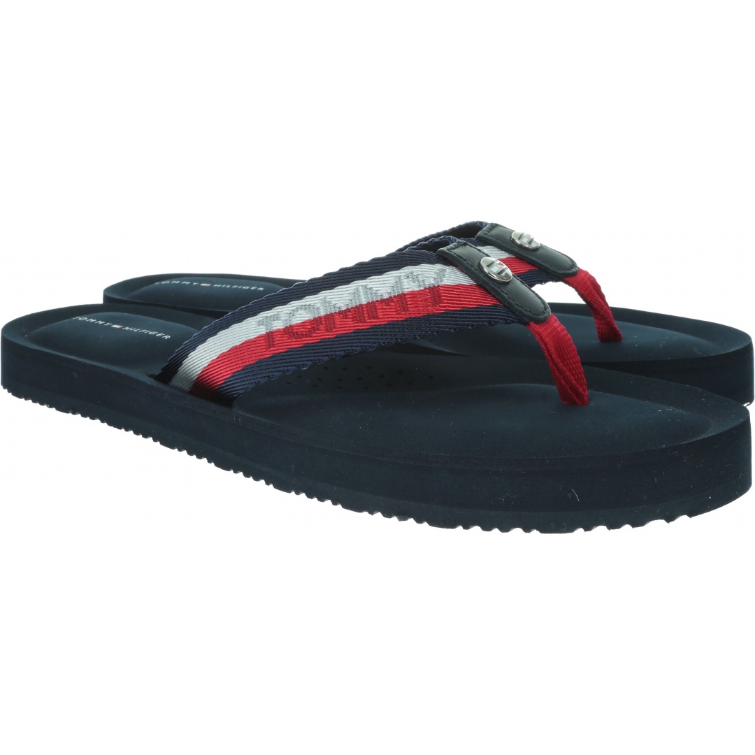 Granatowe Japonki TOMMY HILFIGER Colorful Tommy Comfy Sandal FW0FW04235 020