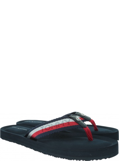 Granatowe Japonki TOMMY HILFIGER Colorful Tommy Comfy Sandal FW0FW04235 020
