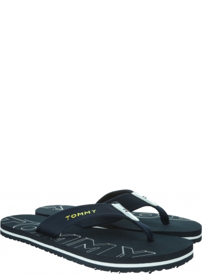 Granatowe Japonki TOMMY HILFIGER Iridescent Detail Beach Sandal FW0FW04236