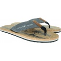 Granatowe Japonki TOMMY HILFIGER Chambray Beach Sandal FM0FM02268 403