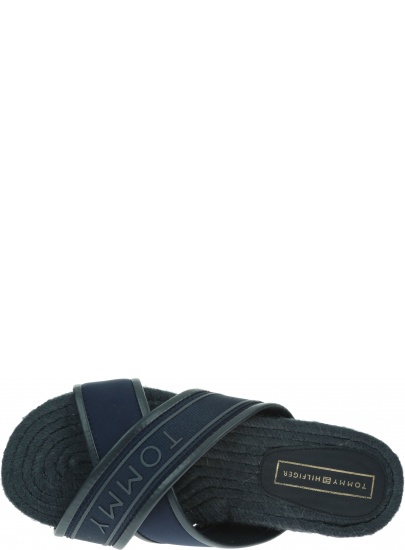 Granatowe Espadryle TOMMY HILFIGER Colorful Tommy Flat Sandal FW0FW04159