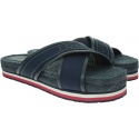 Granatowe Espadryle TOMMY HILFIGER Colorful Tommy Flat Sandal FW0FW04159