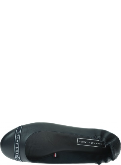 Granatowe Baleriny TOMMY HILFIGER Feminine Satin Detail Ballerina