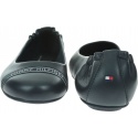 Granatowe Baleriny TOMMY HILFIGER Feminine Satin Detail Ballerina