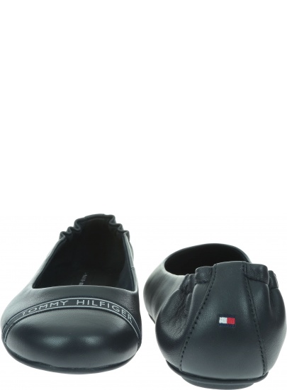 Granatowe Baleriny TOMMY HILFIGER Feminine Satin Detail Ballerina