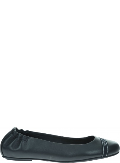 Granatowe Baleriny TOMMY HILFIGER Feminine Satin Detail Ballerina