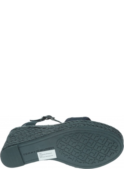 Granatowe Espadryle TOMMY HILFIGER Colorful Tommy Wedge Sandal FW0FW04160