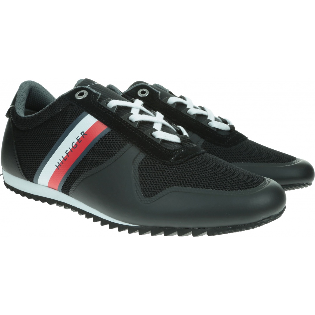 Czarne Sneakersy TOMMY HILFIGER Essential Modern Mesh Runner FM0FM02270 990