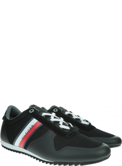 Czarne Sneakersy TOMMY HILFIGER Essential Modern Mesh Runner FM0FM02270 990