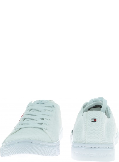 Białe Tenisówki TOMMY HILFIGER Knitted Flag Lightweight Sneaker FW0FW04150