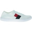 Białe Tenisówki TOMMY HILFIGER Knitted Flag Lightweight Sneaker FW0FW04150