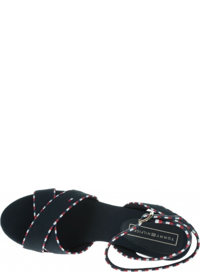 Granatowe Espadryle TOMMY HILFIGER Corporate Detail Mid Wedge FW0FW04175