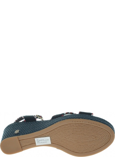 Granatowe Espadryle TOMMY HILFIGER Corporate Detail Mid Wedge FW0FW04175
