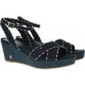 Granatowe Espadryle TOMMY HILFIGER Corporate Detail Mid Wedge FW0FW04175