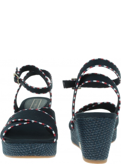 Granatowe Espadryle TOMMY HILFIGER Corporate Detail Mid Wedge FW0FW04175