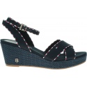 Granatowe Espadryle TOMMY HILFIGER Corporate Detail Mid Wedge FW0FW04175