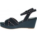 Granatowe Espadryle TOMMY HILFIGER Corporate Detail Mid Wedge FW0FW04175