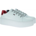 Białe Sneakersy TOMMY HILFIGER Icon Textile Flatform Sneaker EN0EN00535 100