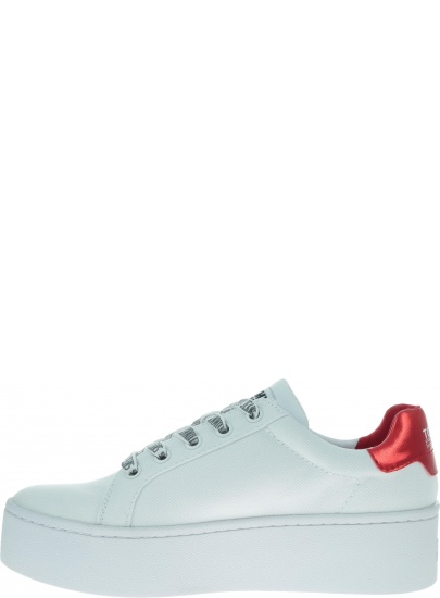 Białe Sneakersy TOMMY HILFIGER Icon Textile Flatform Sneaker EN0EN00535 100