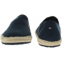 Granatowe Espadryle TOMMY HILFIGER Canvas Slipon Espadrille FM0FM02251 403