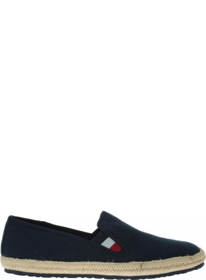 Granatowe Espadryle TOMMY HILFIGER Canvas Slipon Espadrille FM0FM02251 403