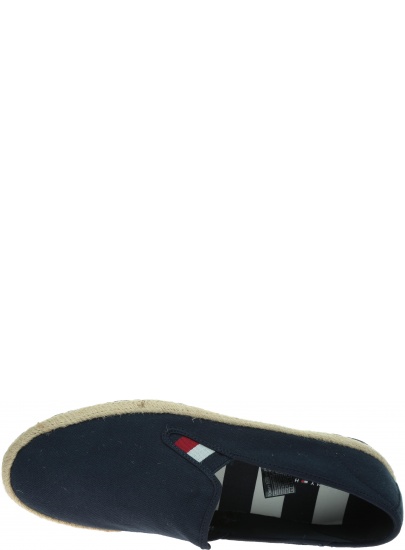 Granatowe Espadryle TOMMY HILFIGER Canvas Slipon Espadrille FM0FM02251 403