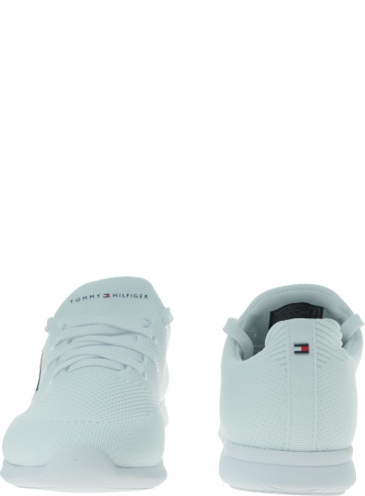 Białe Sneakersy TOMMY HILFIGER Knitted Flag Light Sneaker FW0FW04144 100