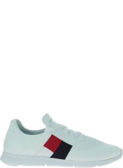 Białe Sneakersy TOMMY HILFIGER Knitted Flag Light Sneaker FW0FW04144 100