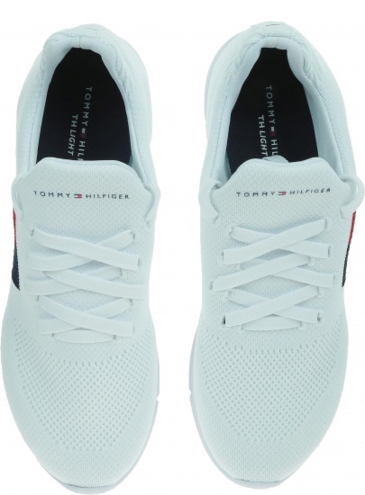 Białe Sneakersy TOMMY HILFIGER Knitted Flag Light Sneaker FW0FW04144 100