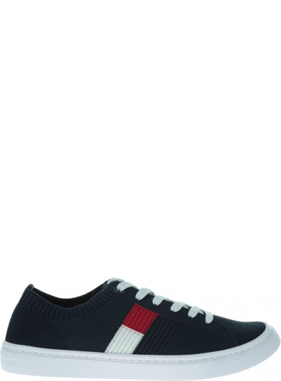Granatowe Tenisówki TOMMY HILFIGER Knitted Flag Lightweight Sneaker