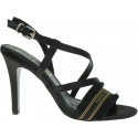 Czarne Sandały TOMMY HILFIGER Feminine Satin Heeled Sandal FW0FW04161 990
