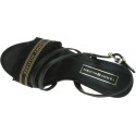 Czarne Sandały TOMMY HILFIGER Feminine Satin Heeled Sandal FW0FW04161 990