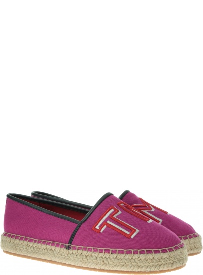 Różowe Espadryle TOMMY HILFIGER Colorful Tommy Flat Espadrille FW0FW04166