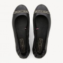 Czarne Baleriny TOMMY HILFIGER Feminine Satin Detail Ballerina FW0FW04265